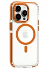 Mey İthalat®  iPhone 15 Pro Max Bella Magsafe Kapak - Turuncu