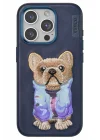 Mey İthalat®  iPhone 15 Pro Max Cute Desenli Kapak - Lacivert