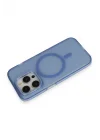 Mey İthalat®  iPhone 15 Pro Max Frost Standlı Magsafe Kapak - Sierra Blue