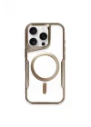 Mey İthalat®   iPhone 15 Pro Max Kılıf Boyi Magsafe Silikon Kapak - Kahverengi