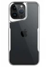Mey İthalat®   iPhone 15 Pro Max Kılıf Boyi Silikon Kapak - Gümüş