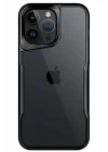 Mey İthalat®   iPhone 15 Pro Max Kılıf Boyi Silikon Kapak - Siyah