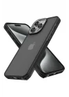 Mey İthalat®   iPhone 15 Pro Max Kılıf Elegant Kapak - Siyah