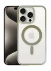 Mey İthalat®  iPhone 15 Pro Max Kılıf Erozi Magsafe Kapak - Gri
