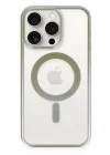 Mey İthalat®  iPhone 15 Pro Max Kılıf Erozi Magsafe Kapak - Gri