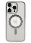 Mey İthalat®  iPhone 15 Pro Max Kılıf Erozi Magsafe Kapak - Gümüş