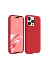 Mey İthalat®  iPhone 15 Pro Max Kılıf First Silikon - Kırmızı