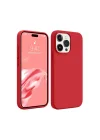 Mey İthalat®  iPhone 15 Pro Max Kılıf First Silikon - Kırmızı