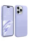Mey İthalat®  iPhone 15 Pro Max Kılıf First Silikon - Lila