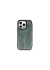 Mey İthalat®  iPhone 15 Pro Max Kılıf Flip Cover - Koyu Yeşil