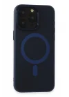 Mey İthalat®  iPhone 15 Pro Max Kılıf Lodos Magneticsafe Mat Kapak - Mavi