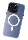 Mey İthalat®  iPhone 15 Pro Max Kılıf Mateks Magsafe Kapak - Sierra Blue