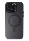 Mey İthalat®  iPhone 15 Pro Max Kılıf Mateks Magsafe Kapak - Siyah
