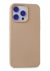 Mey İthalat®   iPhone 15 Pro Max Kılıf Nano içi Kadife Silikon - Pudra