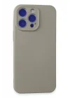 Mey İthalat®   iPhone 15 Pro Max Kılıf Nano içi Kadife Silikon - Titan Gri