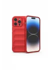 Mey İthalat®   iPhone 15 Pro Max Kılıf Optimum Silikon - Kırmızı
