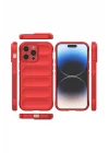 Mey İthalat®   iPhone 15 Pro Max Kılıf Optimum Silikon - Kırmızı