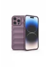 Mey İthalat®   iPhone 15 Pro Max Kılıf Optimum Silikon - Mor