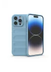 Mey İthalat®   iPhone 15 Pro Max Kılıf Optimum Silikon - Sky Blue