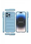 Mey İthalat®   iPhone 15 Pro Max Kılıf Optimum Silikon - Sky Blue