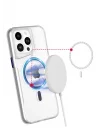 Mey İthalat®  iPhone 15 Pro Max Kılıf PC Poso Magsafe Kapak - Şeffaf