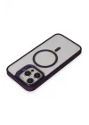 Mey İthalat®  iPhone 15 Pro Max Kılıf Roblox Lens Magsafe Standlı Kapak - Derin Mor