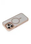 Mey İthalat®  iPhone 15 Pro Max Kılıf Roblox Lens Magsafe Standlı Kapak - Pudra