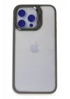 Mey İthalat®  iPhone 15 Pro Max Kılıf Roblox Lens Standlı Kapak - Titan Gri