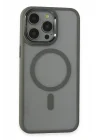 Mey İthalat®  iPhone 15 Pro Max Kılıf Room Magneticsafe Silikon - Gri