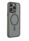 Mey İthalat®  iPhone 15 Pro Max Kılıf Room Magneticsafe Silikon - Gri