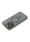 Mey İthalat®  iPhone 15 Pro Max Kılıf Room Magneticsafe Silikon - Gri