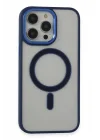 Mey İthalat®   iPhone 15 Pro Max Kılıf Room Magneticsafe Silikon - Lacivert