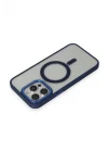 Mey İthalat®   iPhone 15 Pro Max Kılıf Room Magneticsafe Silikon - Lacivert