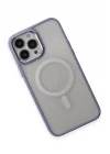 Mey İthalat®   iPhone 15 Pro Max Kılıf Room Magneticsafe Silikon - Lila