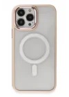 Mey İthalat®   iPhone 15 Pro Max Kılıf Room Magneticsafe Silikon - Pudra