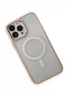 Mey İthalat®   iPhone 15 Pro Max Kılıf Room Magneticsafe Silikon - Pudra
