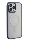 Mey İthalat®   iPhone 15 Pro Max Kılıf Room Magneticsafe Silikon - Sierra Blue