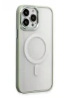Mey İthalat®   iPhone 15 Pro Max Kılıf Room Magneticsafe Silikon - Su Yeşili