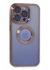 Mey İthalat®  iPhone 15 Pro Max Kılıf Slot Silikon - Rose Gold