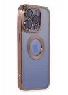 Mey İthalat®  iPhone 15 Pro Max Kılıf Slot Silikon - Rose Gold