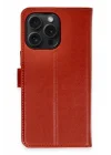 Mey İthalat®   iPhone 15 Pro Max Kılıf Trend S Plus Kapaklı Kılıf - Kırmızı