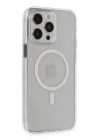 Mey İthalat®  iPhone 15 Pro Max Kılıf Tron Şeffaf Magsafe Kapak - Şeffaf