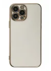 Mey İthalat®   iPhone 15 Pro Max Kılıf Volet Silikon - Beyaz