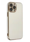 Mey İthalat®   iPhone 15 Pro Max Kılıf Volet Silikon - Beyaz