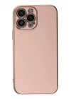 Mey İthalat®   iPhone 15 Pro Max Kılıf Volet Silikon - Pembe
