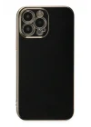 Mey İthalat®   iPhone 15 Pro Max Kılıf Volet Silikon - Siyah