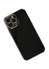 Mey İthalat®   iPhone 15 Pro Max Kılıf Volet Silikon - Siyah