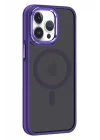 Mey İthalat®  iPhone 15 Pro Max Winner Magsafe Kapak - Derin Mor