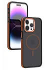 Mey İthalat®  iPhone 15 Pro Max Winner Magsafe Kapak - Turuncu