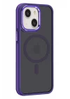 Mey İthalat®  iPhone 15 Winner Magsafe Kapak - Derin Mor